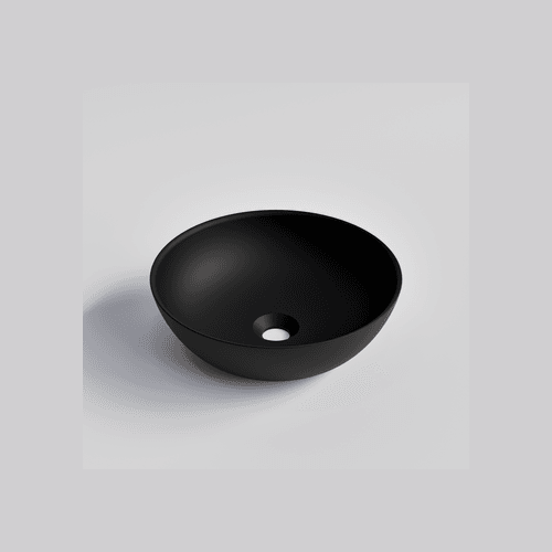 Matte Black Code Round Villastone Basin 390Mm - 5 Colours