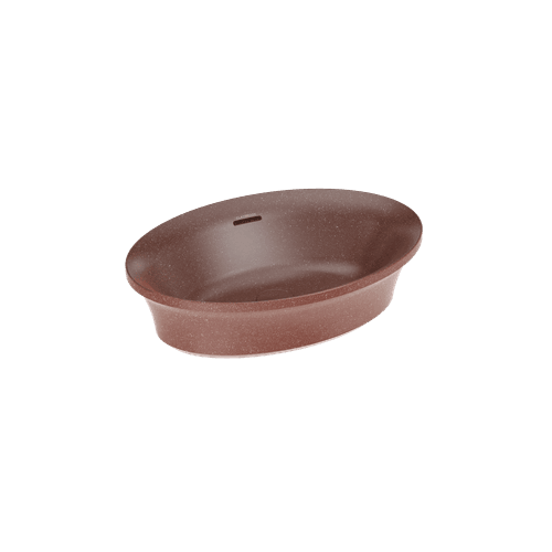 Brick Flute Oval Vessel Basin