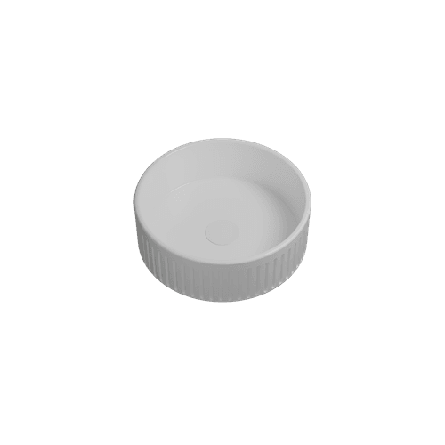 Matte White Laurel Round Vessel Basin