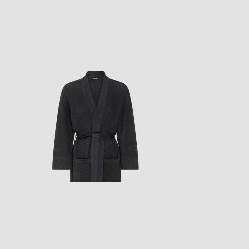 Charcoal Bamboo Knitted Bathrobes