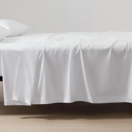 Dove Cotton Percale Flat Sheets