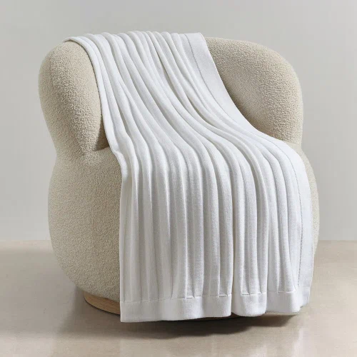 Orange Uluru Flat Rib Cotton Throws
