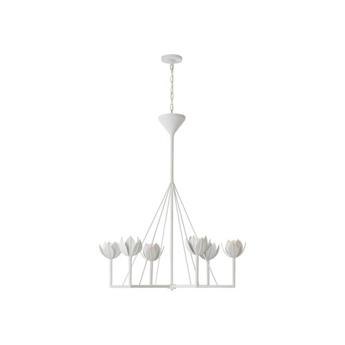 Plaster White Julie Neill Alberto Large Single-Tier Chandelier
