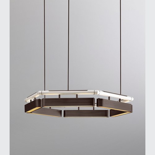 Dark Bronze Colt Hexagon Chandelier