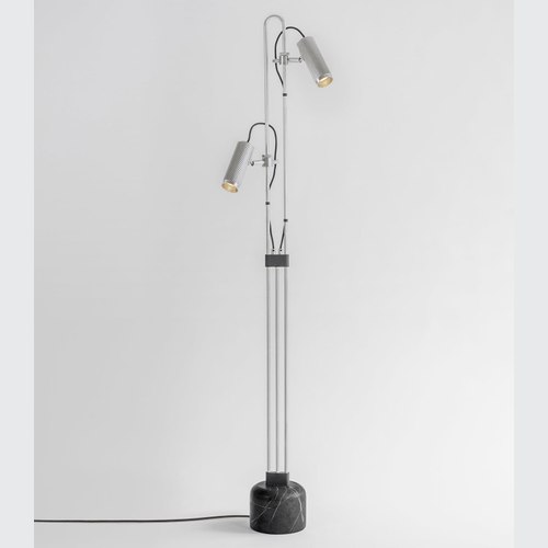 Satin Nickel Spot Floor Lamp