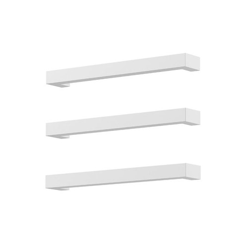 Matte White Largo Square Heated Towel Rail - 432mm