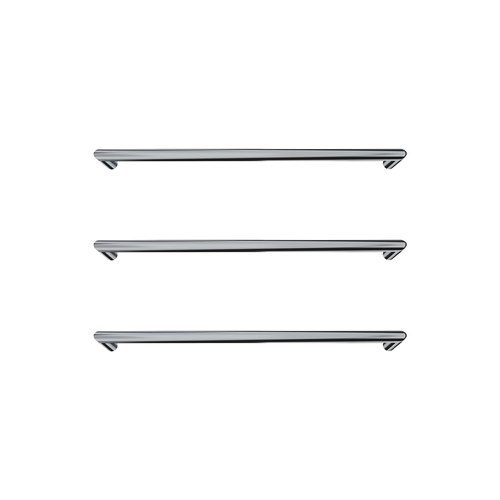 Brushed Nickel Toro Round Heated Towel Rail - 832mm