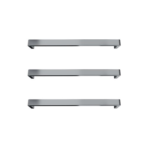 Brushed Nickel Vera Rounded Heated Towel Bar - 832mm
