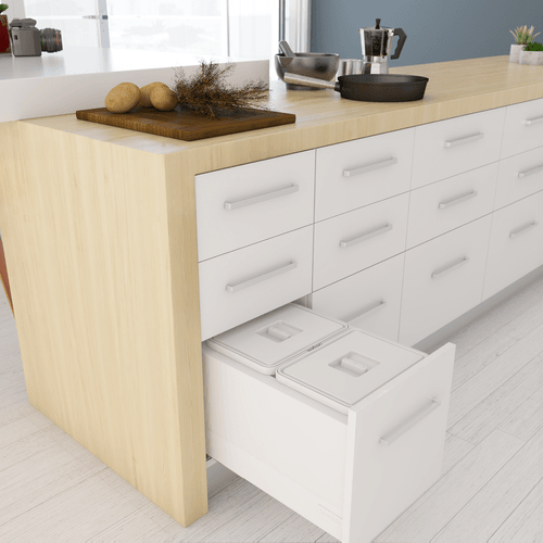 White Tanova Drawer Insert Kitchen Bins