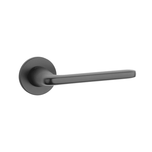 Graphite STILE UTA Lever Handle on Round Rose R SLIM 7MM