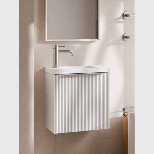 Matte White Lineare 450 Pillar Vanity