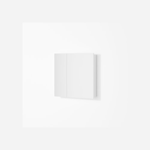 White Pavia 750 Mirror Cabinet