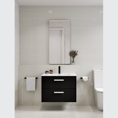 Matte Black LINEARE 750 DOUBLE DRAWER VANITY | AXEL DRAWER FRONT