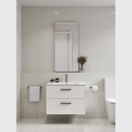Matte White Lineare 750 Axel 2 Drawer Vanity
