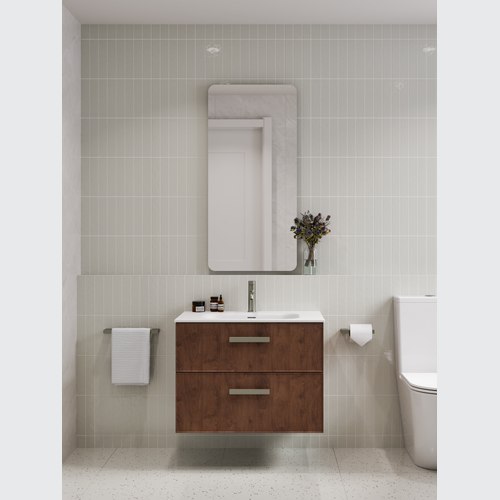 Walnut Lineare 750 Axel 2 Drawer Vanity