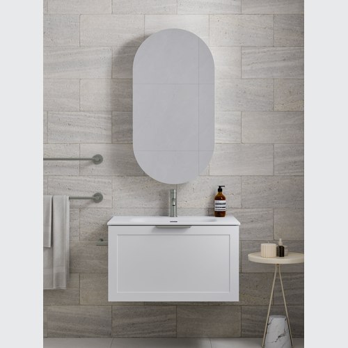 Matte White Lineare 750 Loft Single Drawer Vanity