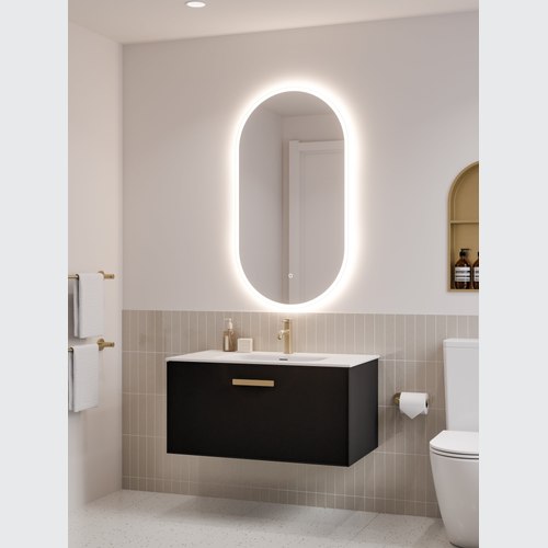 Matte Black Lineare 900 Axel Single Drawer Vanity