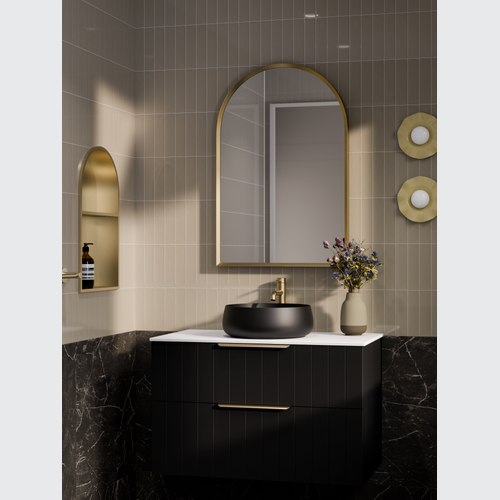 Matte Black Lineare 900 Coastal 2 Drawer Vanity