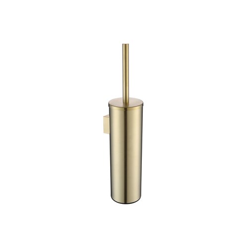 Brushed Brass Flow Toilet Brush Holder