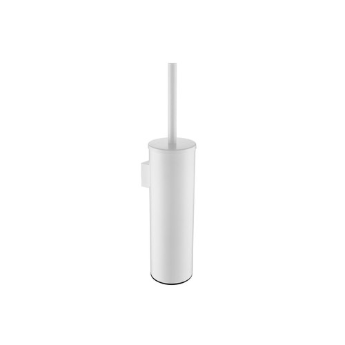 Matte White Flow Toilet Brush Holder