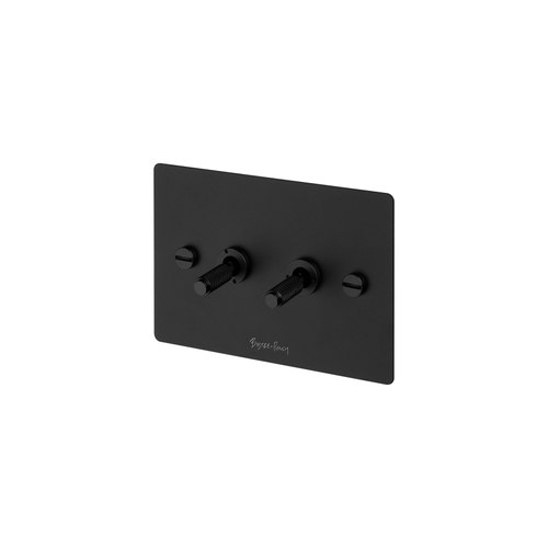 Black 2 Gang Toggle Switch