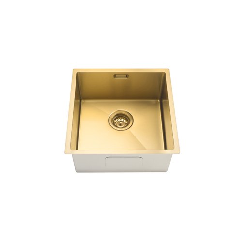 Brushed Brass Code Aspen 400X400 Pvd 304 Stainless Steel Sinks