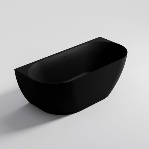 Matte Black Endura Acrylic Arc 1400 Back to Wall Bath