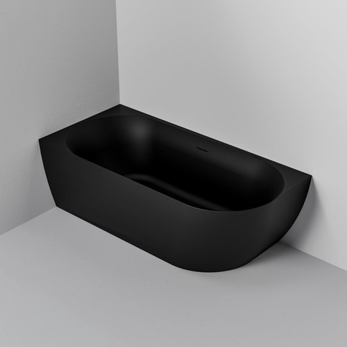 Matte Black Endura Acrylic Arc 1500 Corner Bath Range