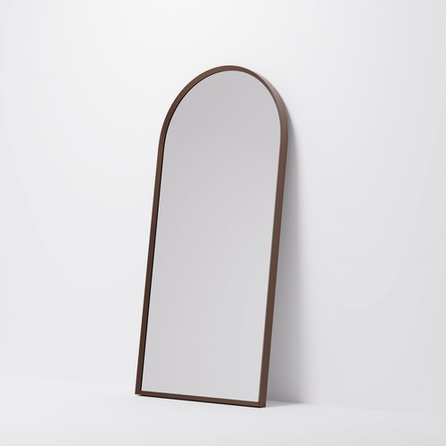 Brushed bronze Aspect 500 Arch Framed Mirror