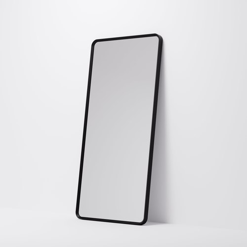 Black Aspect 500 Rectangle Framed Mirror