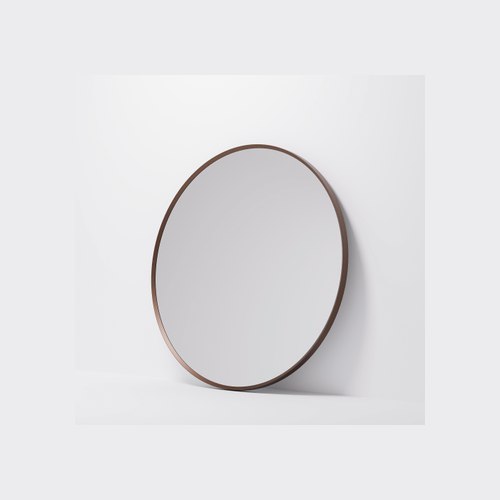 Brushed bronze Aspect 850 Round Framed Mirror