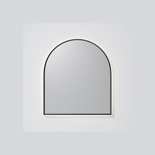 Gunmetal Aura Arch 850x950 LED Mirror