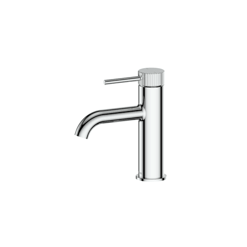 Chrome Nature Lineare Basin Mixer | Textured Handle