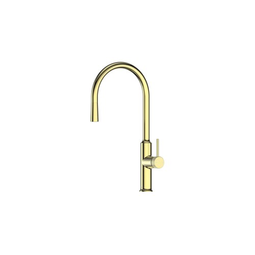 Brushed Brass Nature Lineare Pull Down Sink Mixer | Textured Handle