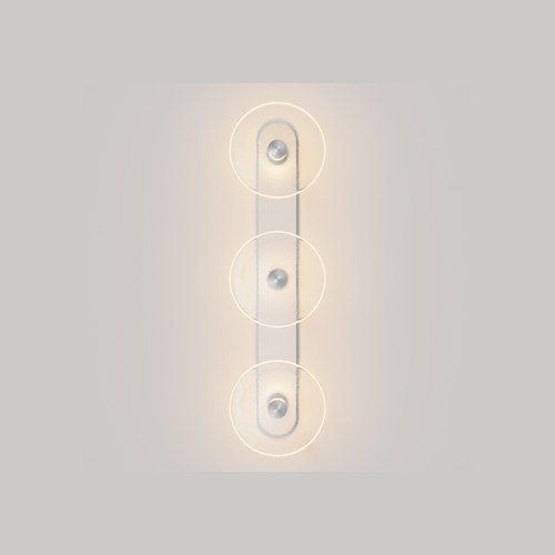 Steel finish Coral Trio Wall Light