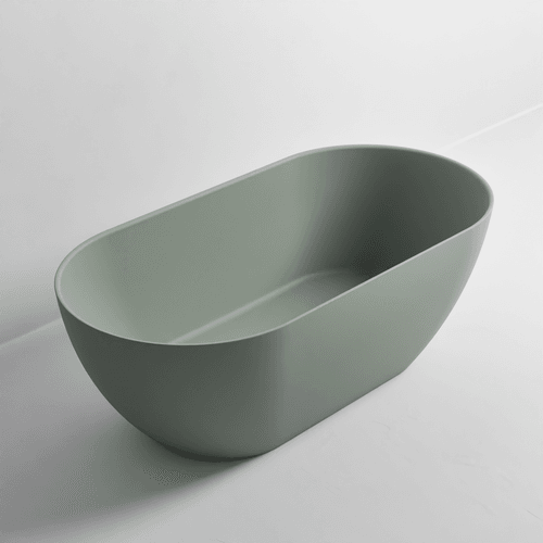 Sage Green Villastone Halo 1500 Freestanding Bath