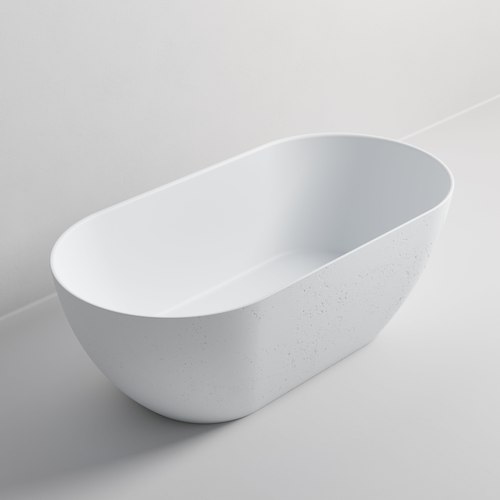 Matte White Villastone Halo Earth 1600 Freestanding Bath