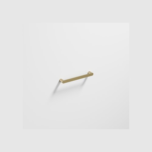 Brushed Brass Flow Horizontal Heated Towel Rail 490mm