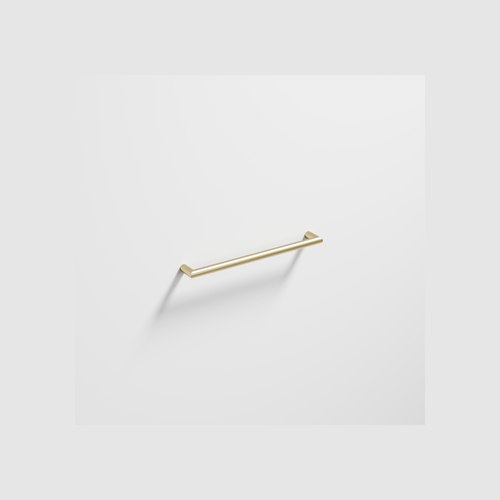 Brushed Brass Arc Horizontal Heated Towel Rail 632mm