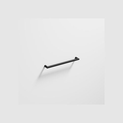 Matte Black Arc Horizontal Heated Towel Rail 632mm
