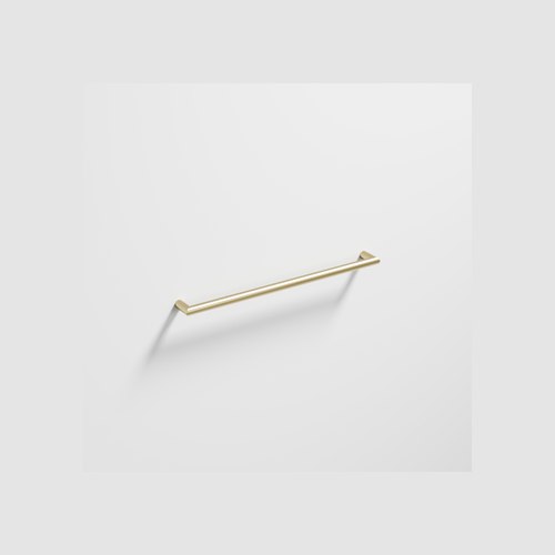 Brushed Brass Arc Horizontal Heated Towel Rail 832mm