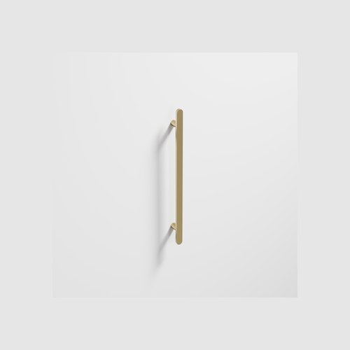 Brushed Brass Lineare Vertical Heated Towel Rail 850