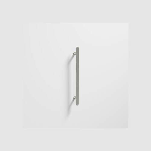 Brushed Nickel Lineare Vertical Heated Towel Rail 850