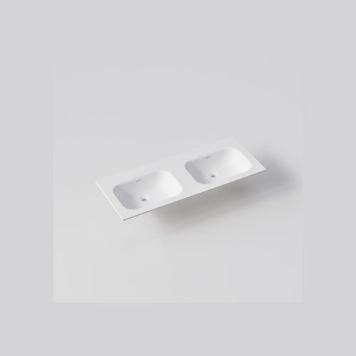 Matte White NAVARRA 1200 DOUBLE VANITY SINK TOP RANGE