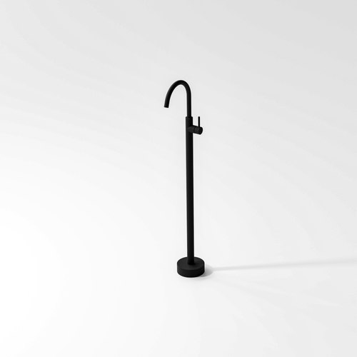 Matte Black Versa Floorstanding Bath Filler with Mixer