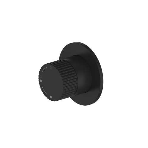 Matte Black Code Nature Piper Shower Diverter | Textured Handle