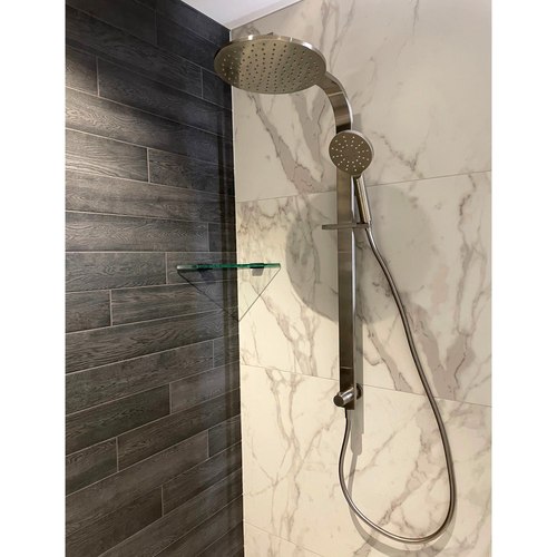 Brushed Nickel Code Pure Round Shower Column 3 Function
