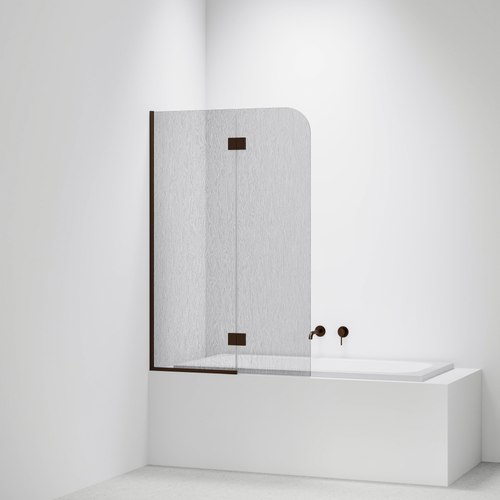 Brushed bronze Code Allure Bath Screen Range | 550 + 450W