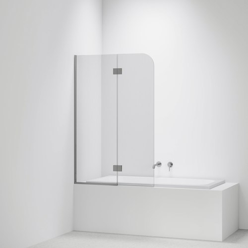 Chrome Code Pillar Bath Screen Range | 550 + 450W