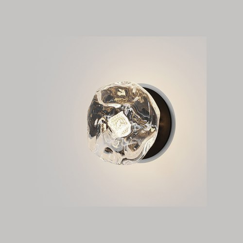 Matte Black Flo Round Wall Light